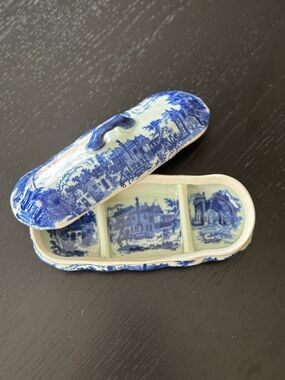 Vintage Victoria Ware Ironstone Covered Divided Dish